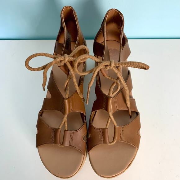 Sorel Brown Cameron Wedge Sandal Size 8 1/2 - Picture 6 of 7